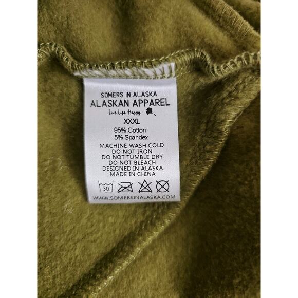 Alaskan Apparel ~Men's Size XXXL~ Olive Green Zip-Up Hoodie Sweatshirt NWOT. - Picture 12 of 12